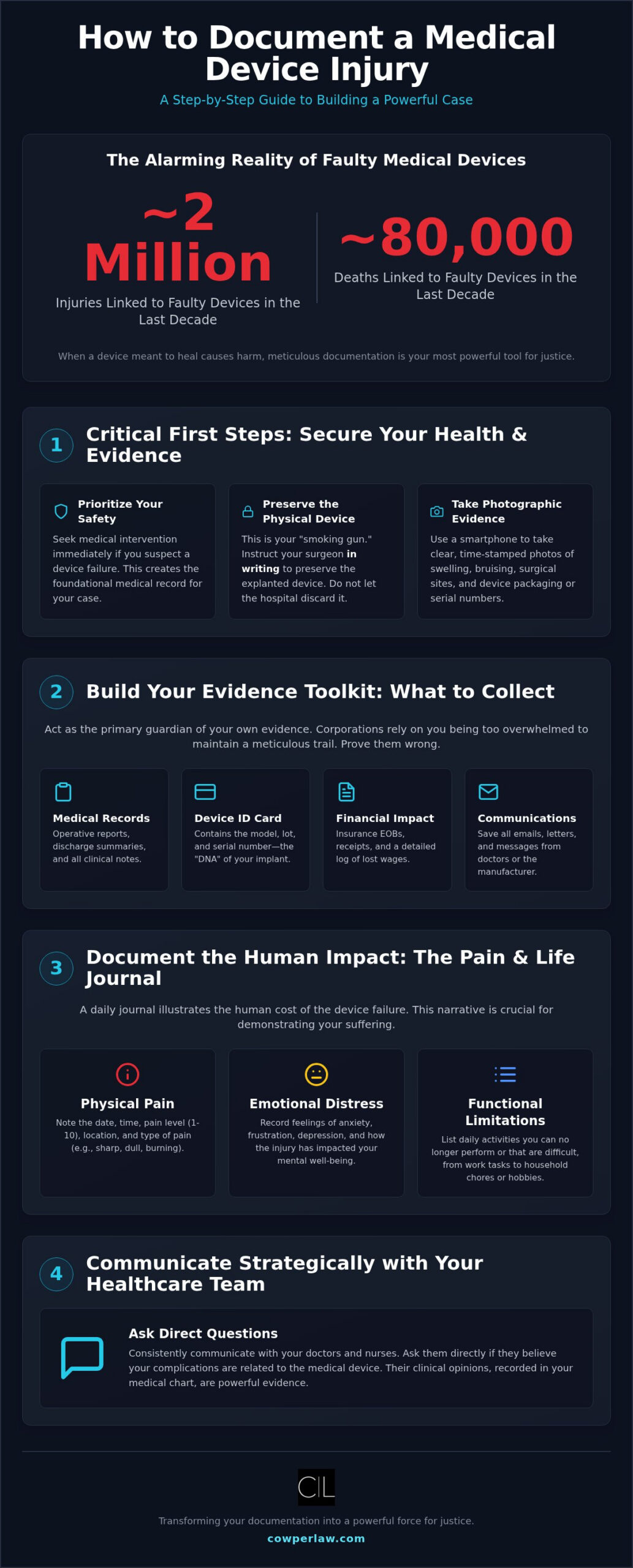 How to Document a Medical Device Injury for a Successful Legal Claim