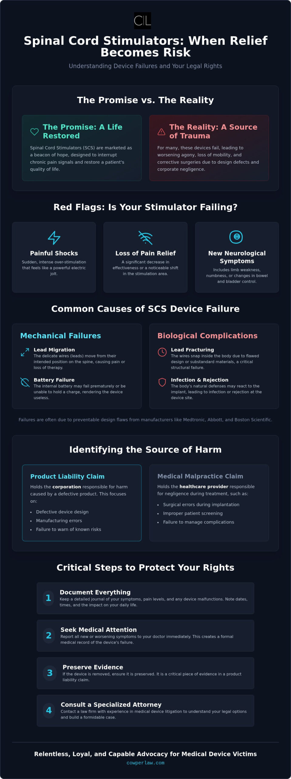 Spinal Cord Stimulator Complications: A Legal Resource for the Injured